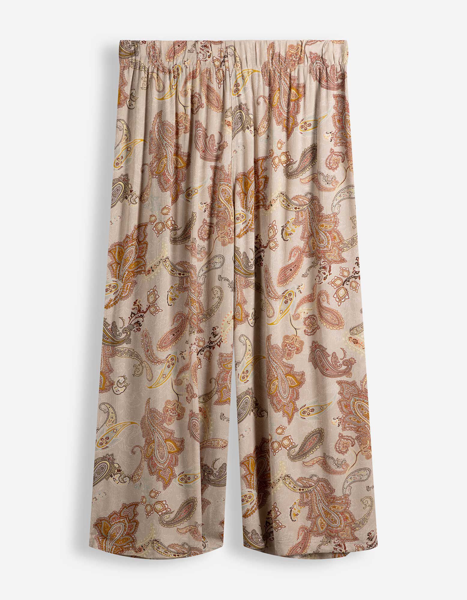 Culotte - Allover-Muster - Beige