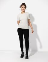 Leggings - Plisare - Negru