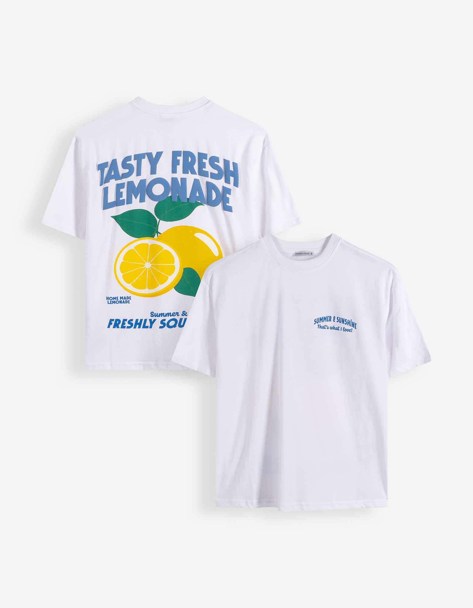 T-Shirt - Print - Wei&szlig;