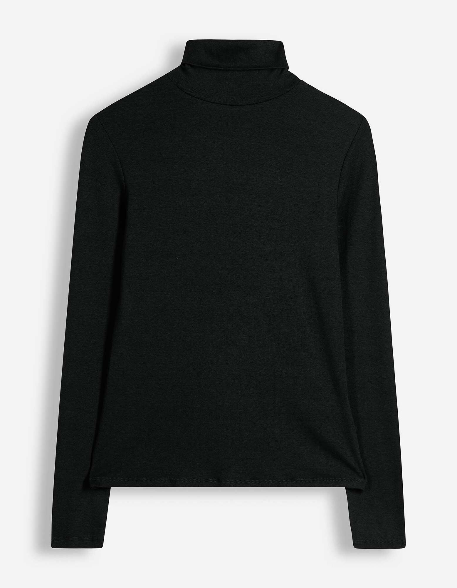 Langarmshirt - Rollkragen - Schwarz