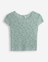 T-Shirt - Muschelsaum - Mint