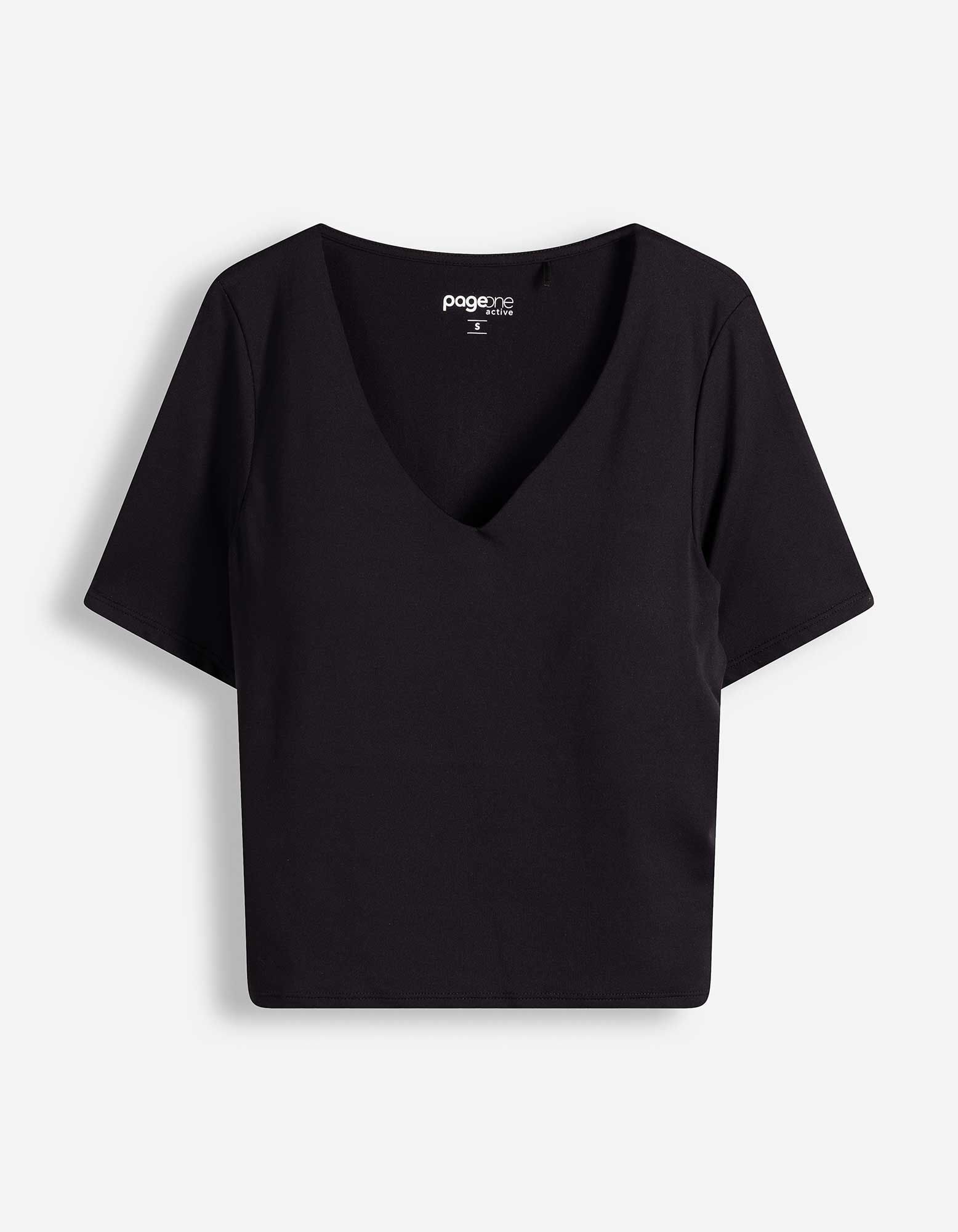 T-Shirt - Stretchanteil - Schwarz