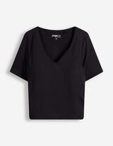 T-Shirt - Stretchanteil - Schwarz