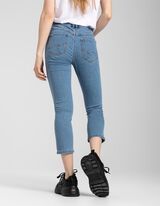 3/4 ilgio kelnės - Tampri dalis - melynas