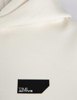 Pulover s kapuco - Prevelik kroj - belo