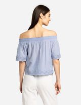 Pluuss&auml;rk - &otilde;lgu paljastav kaelus - helesinine