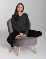 Zgornji del pižame - Delež viskoze - temno siva