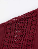 Sweatshirt - Metallic-Details - dunkelrot