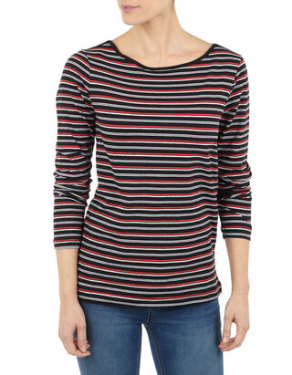 Damen Longsleeve mit Streifenmuster&nbsp;