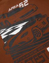 koszulka z długim rękawem - Frontprint - ciemny brazowy