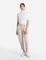 Kelnės su kišenėmis - Medvilnės mišinys - smelio spalvos