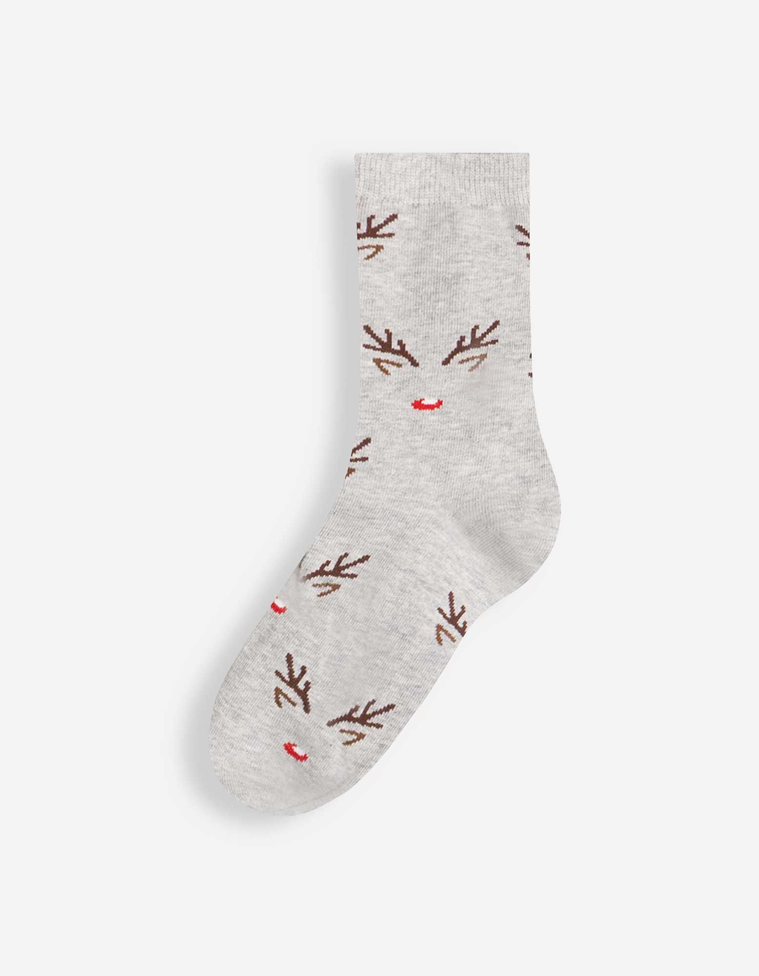 Socken - gemustert - Hellgrau