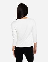 Majica dugih rukava - LENZING&trade; ECOVERO&trade; - bela