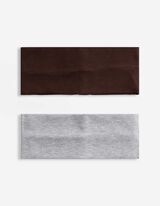 Accesorii păr - Pachet de 2 - Maro inchis