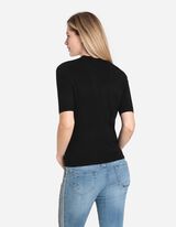 Pullover - Kurze Ärmel - schwarz