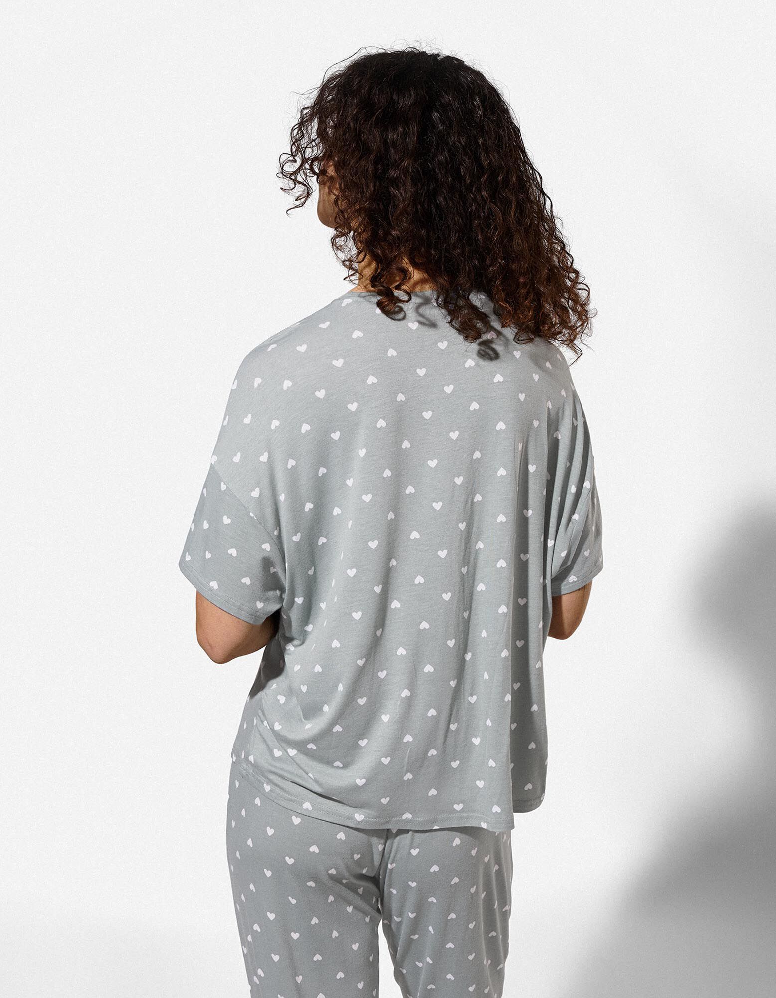 Ensemble pyjama (T-shirt et pantalon) - Viscose - turquoise