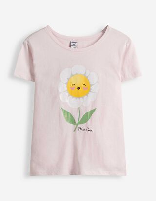 T-shirt - Voorkantprint - roze