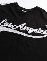 T-shirt - Met kant - Zwart