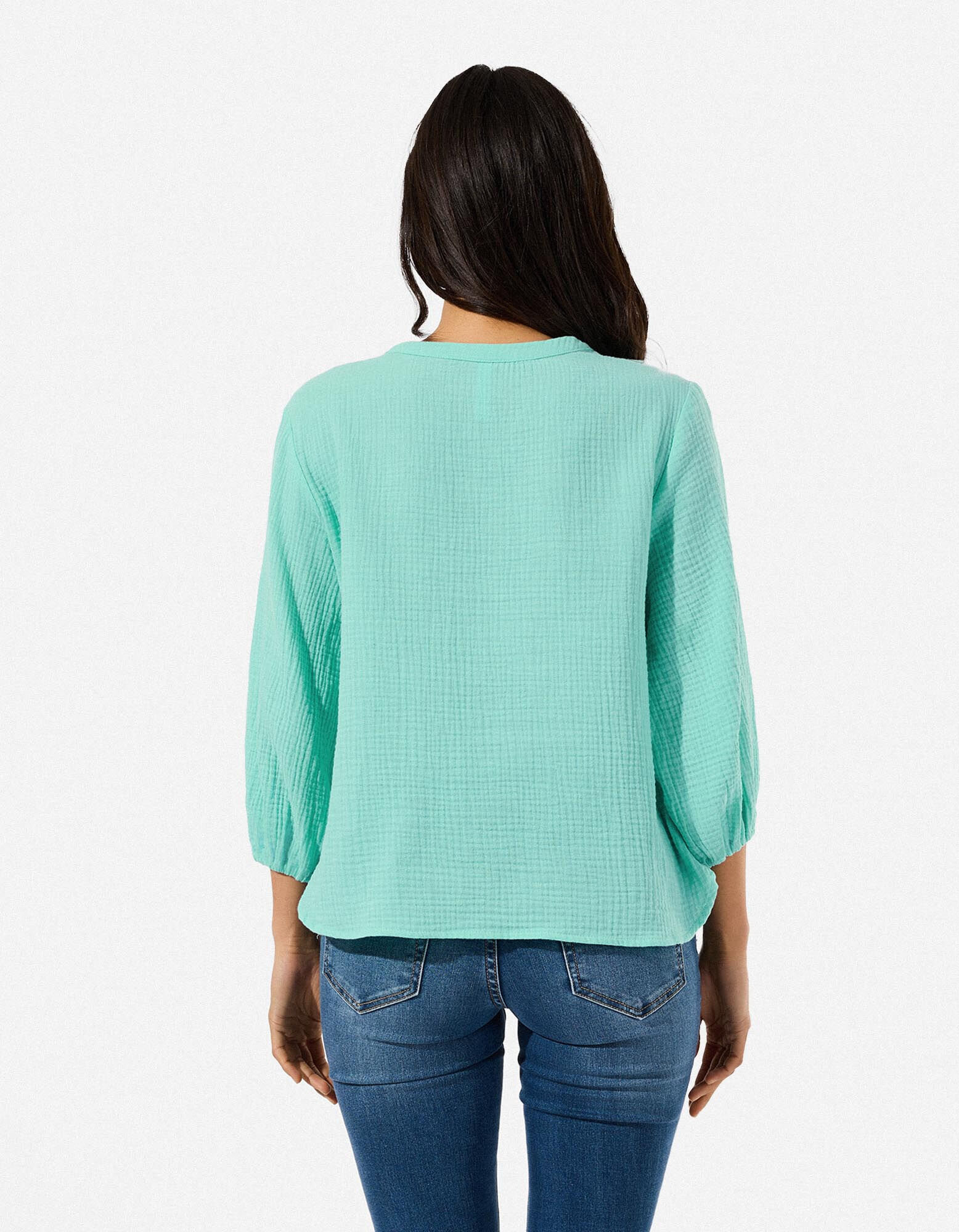 Bluse - Musselin - Hellblau
