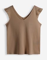 Top - Wafelstructuur - Beige