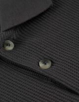 Polo - Structure gaufrée - Gris foncé