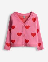 Cardigan - Motif all-over - rose