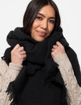 Schal - Soft-Touch - schwarz