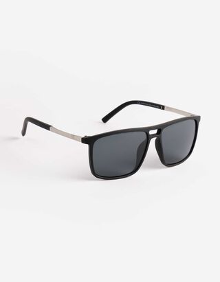 Sonnenbrille - eckig - schwarz