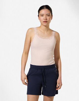 Trumpa palaidinė - Nėrinių apvadas - sviesiai rozinis