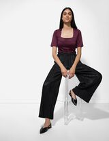 Kelnės - Auk&scaron;to liemens - juodas