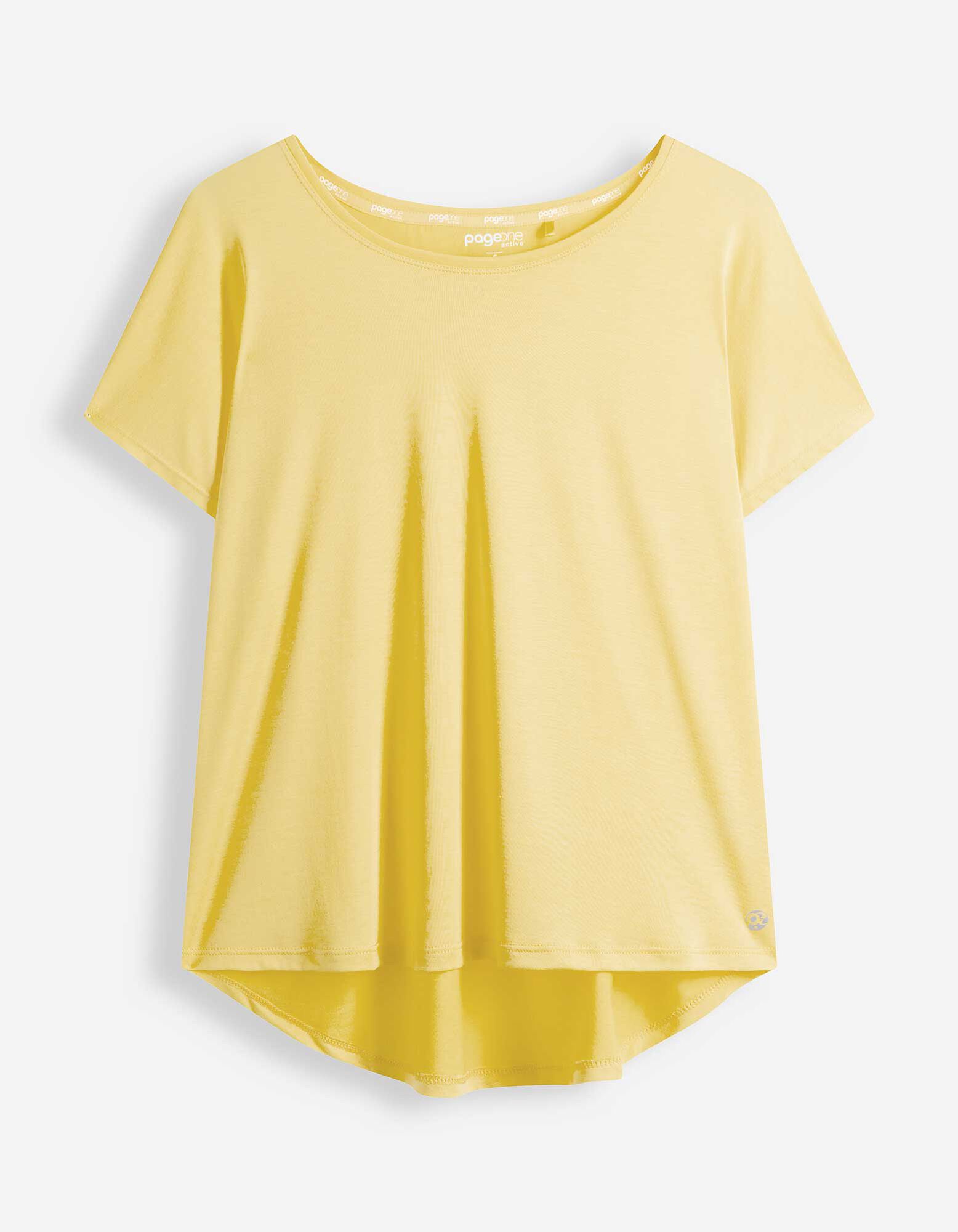 T-shirt - Ademend - Lichtgeel