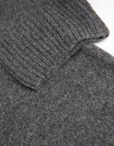 Pletena obleka - Dolžina do teleta - temno siva