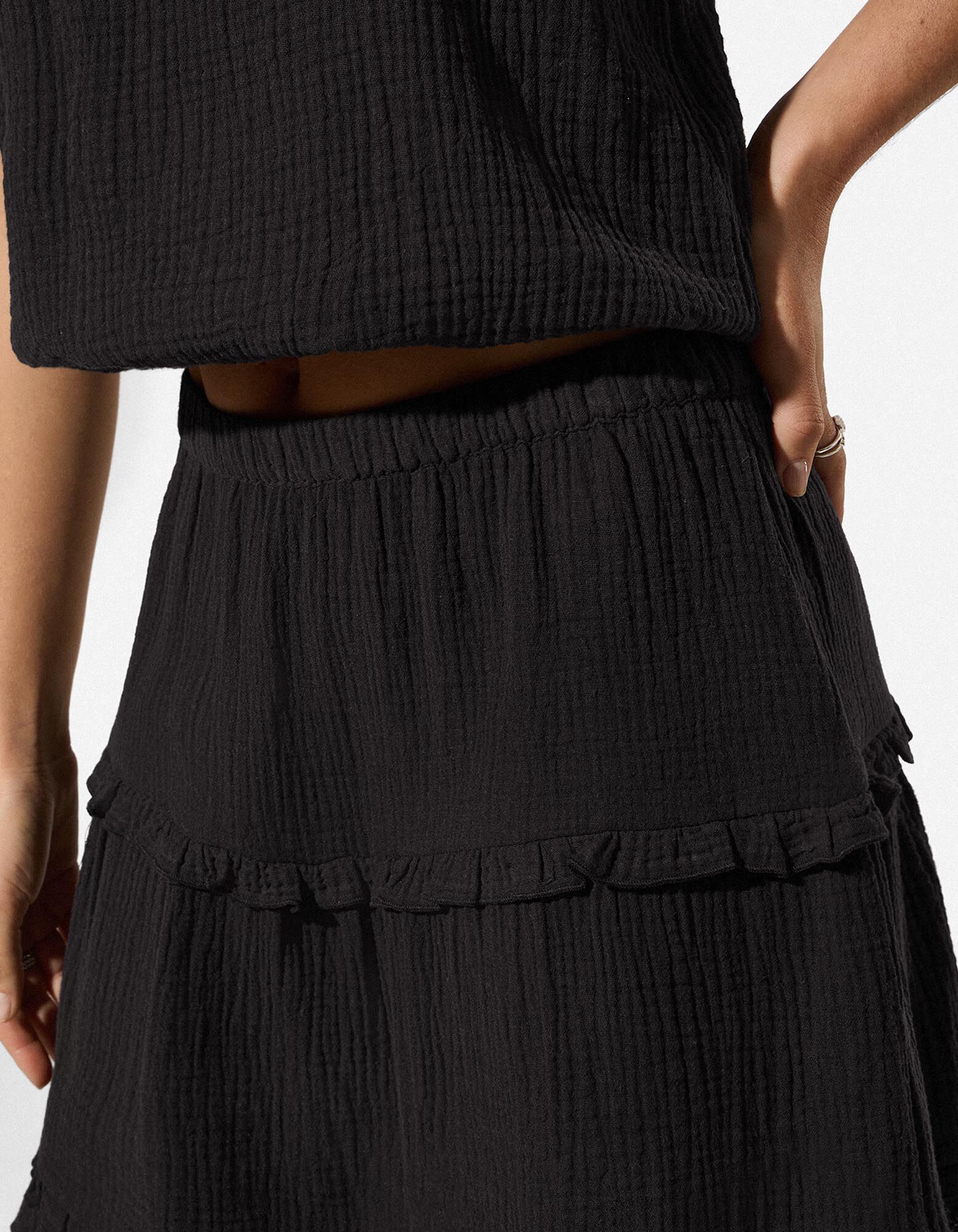 Jupe-short - Unicolore - noir