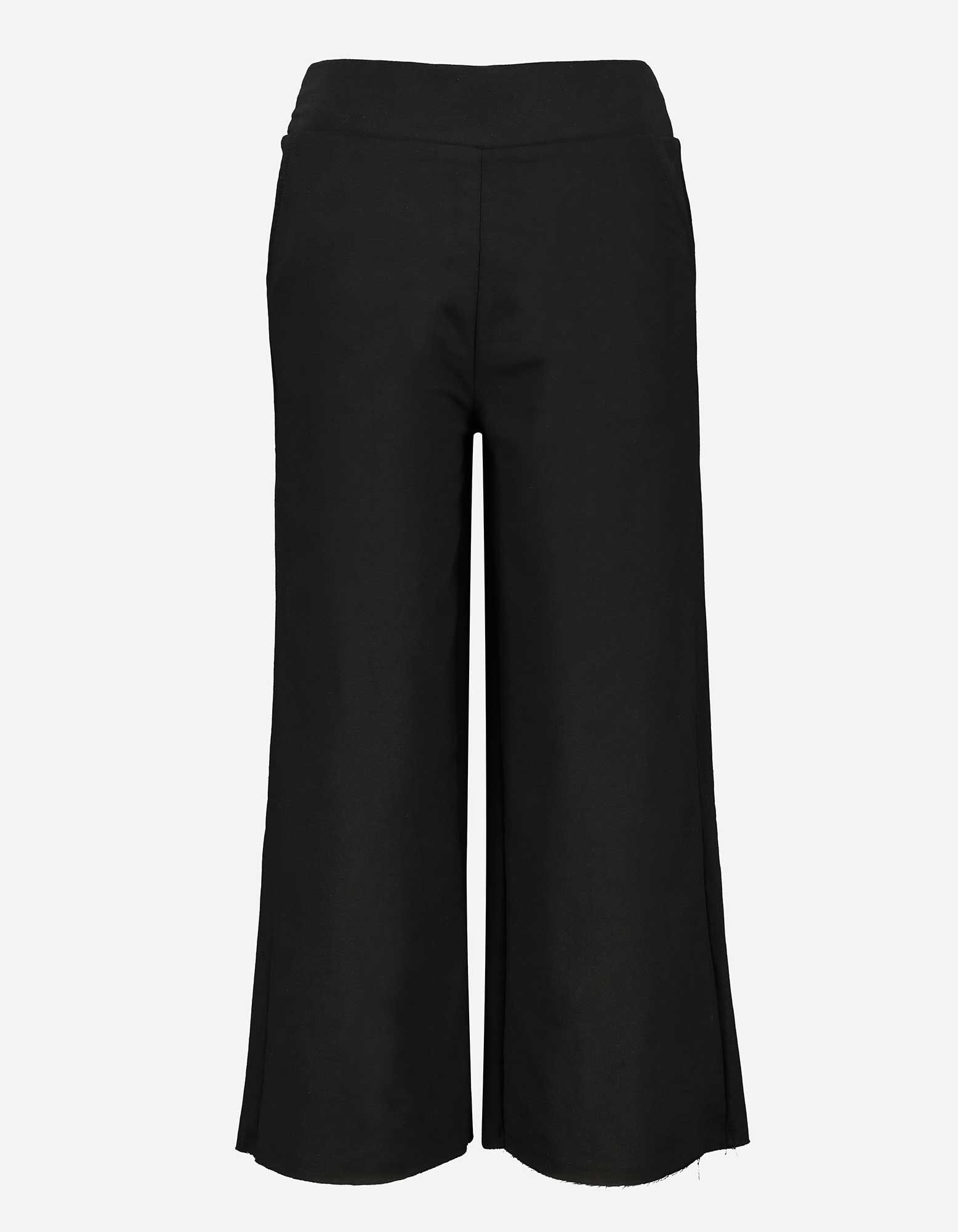 Pantalon palazzo - Bas des jambes de finition c&ocirc;tel&eacute;e - Noir