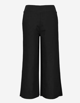 Pantalon palazzo - Bas des jambes de finition c&ocirc;tel&eacute;e - Noir
