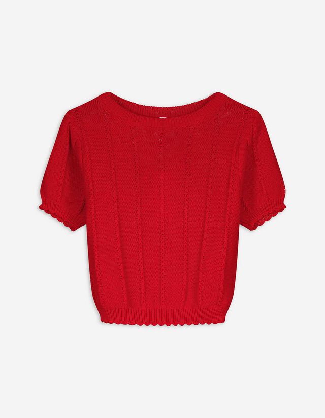 Strickshirt - Strick - rot