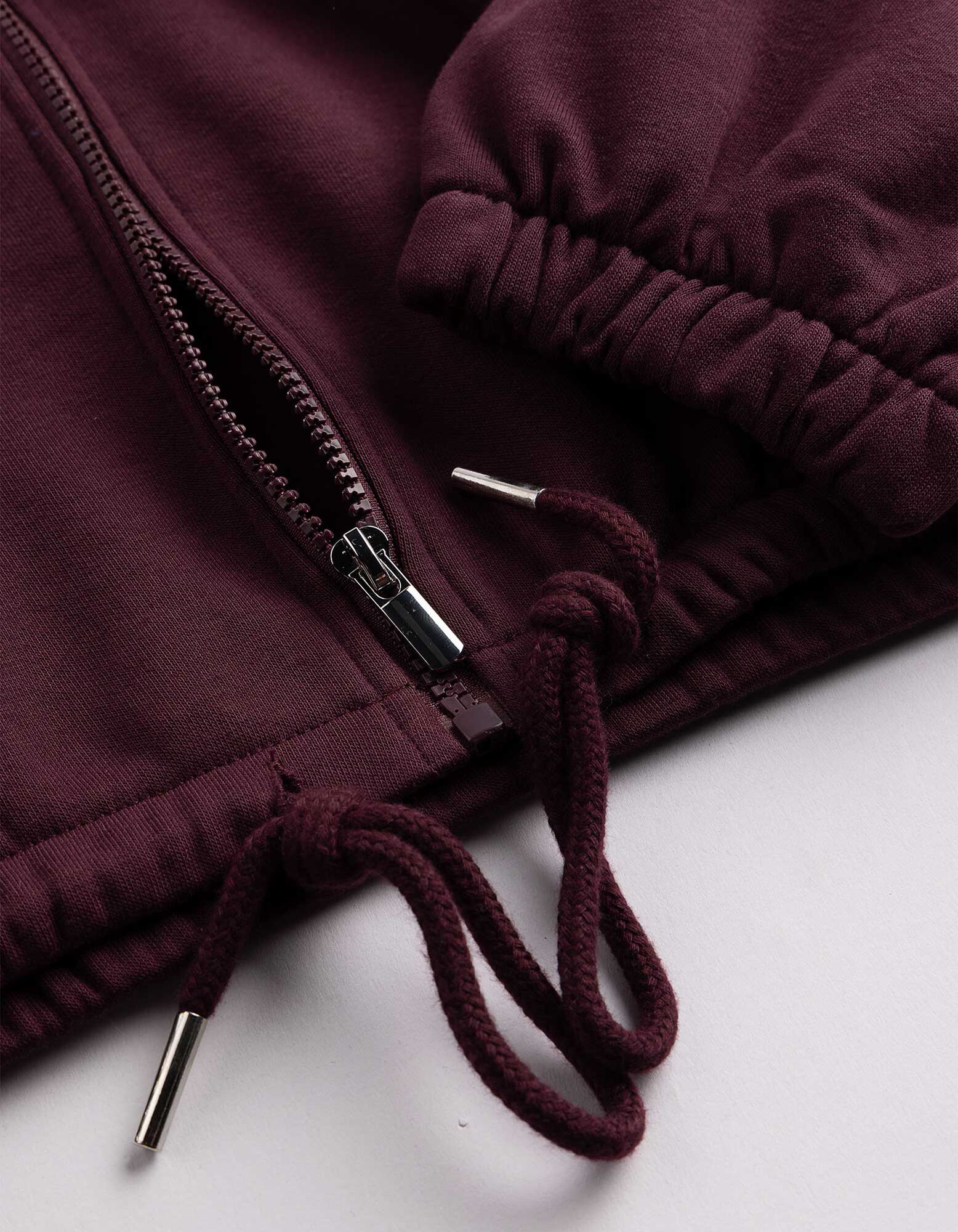 Sweatjacke - Tunnelzug am Saum - Lila