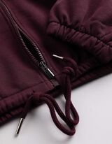 Sweatjacke - Tunnelzug am Saum - Lila