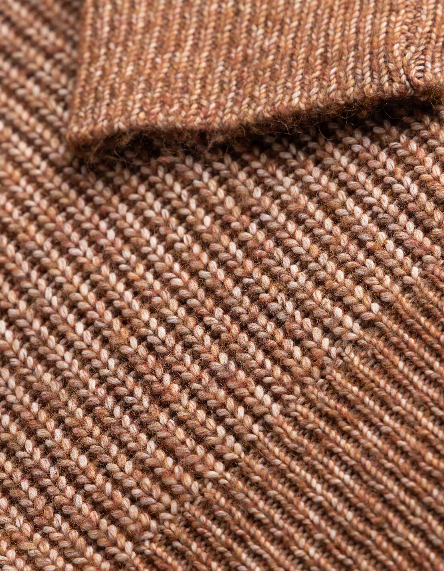 Pullover - Meliert - Braun