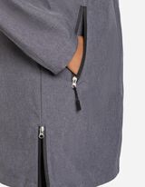 Jakna za boravak u prirodi - Poliester i najlon - tamno-siva