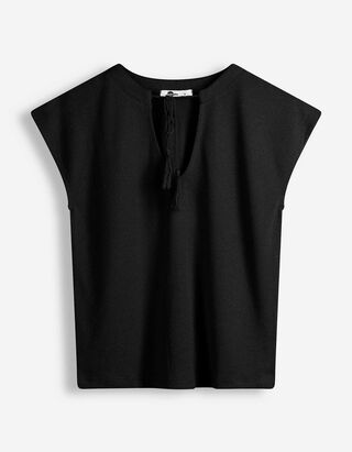 Stricktop - Viskose-Anteil - Schwarz
