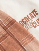 Pyjama Set aus Langarmshirt und Hose - weiß