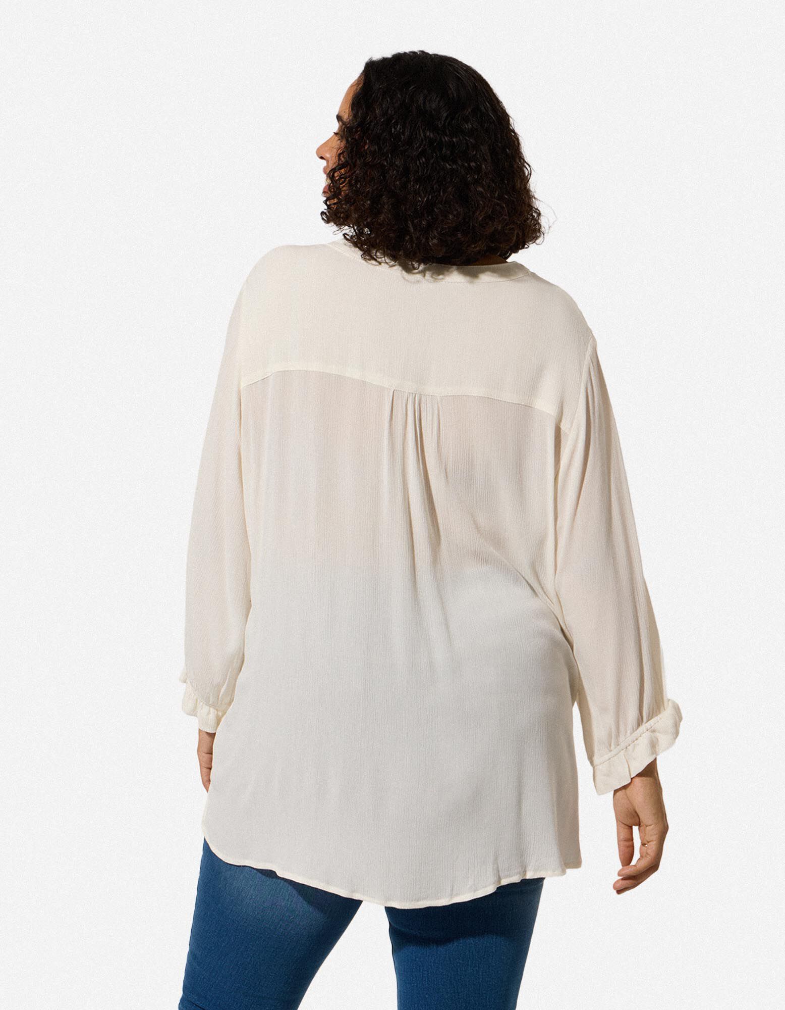 Bluse - Stickereien - Off-White