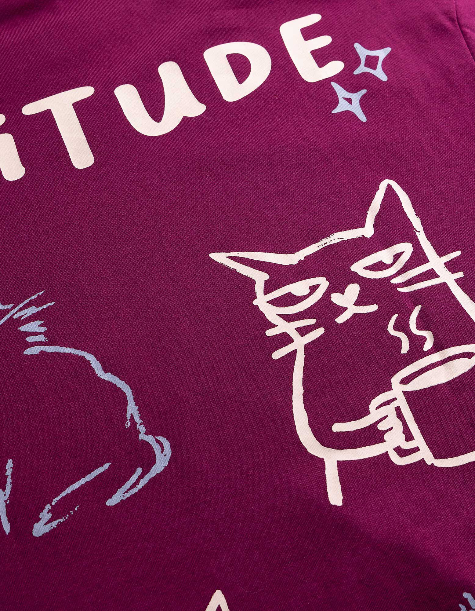 T-Shirt - Tiermotiv - Dunkelrot