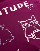 T-Shirt - Tiermotiv - Dunkelrot