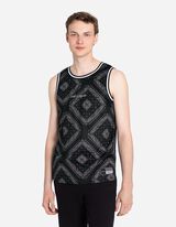 Top a canotta - Stampa - nero