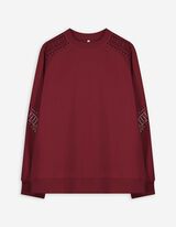 Sweatshirt - Metallic-Details - dunkelrot