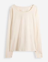 Langarmshirt - Baumwolle - Hellgelb