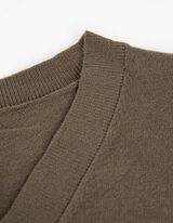 Pulover de tricot - Aspect de lână - Verde inchis