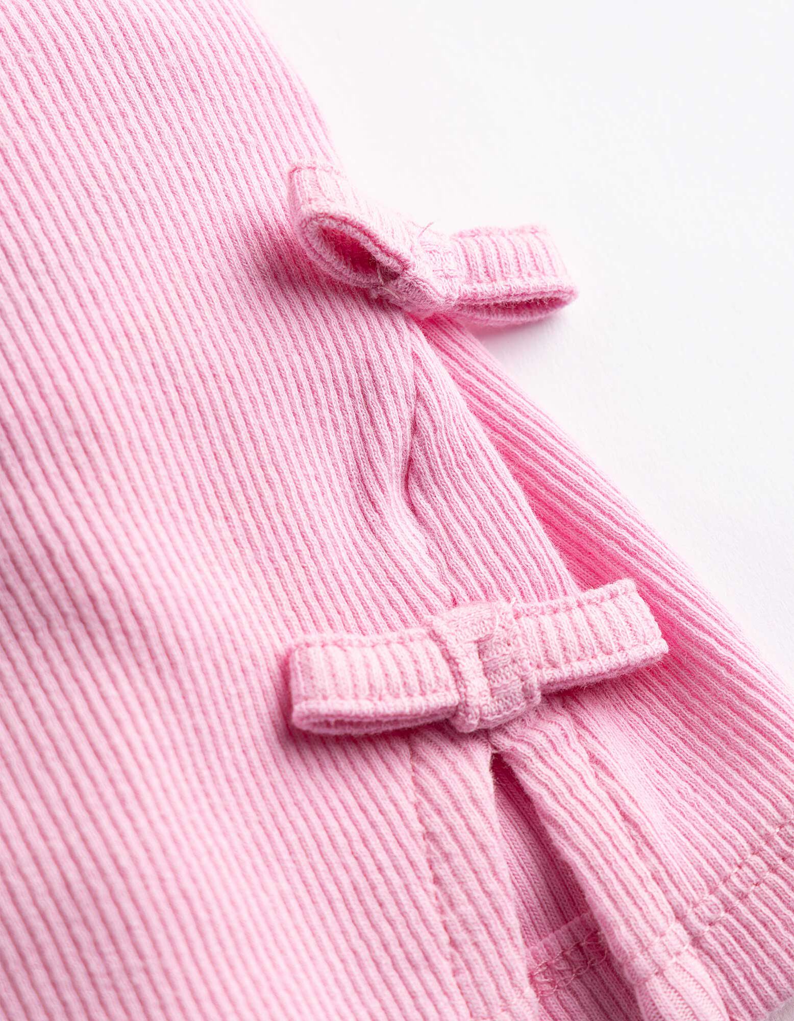 T-Shirt - Schleifenapplikation - rosa